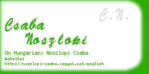 csaba noszlopi business card